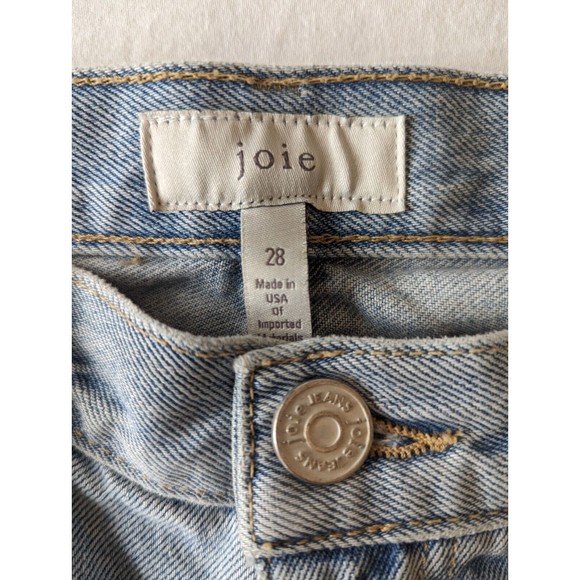 Joie Jeans Womens 28 Charan Step Hem Crop High Waist Straight Cotton Light Blue - Picture 6 of 10